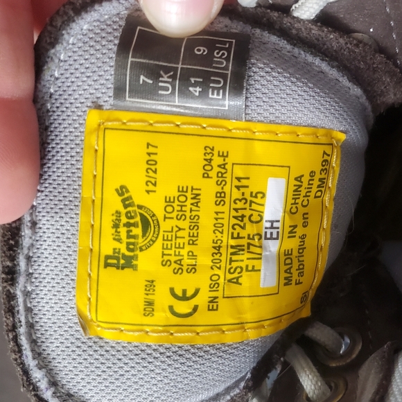 Doc Martens Steel Toe Size 9 Grey - Picture 4 of 8
